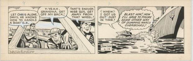 Sam Leff Davy Jones Original Ink Daily Newspaper Comic Strip Art Signed 1966 230 | eBay US (Buy It Now)