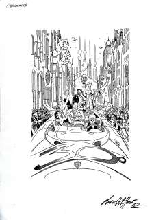 LUCIO FILIPPUCCI - Original illustration for Martin Mystere for Cartoomics. Cm. 29,5x42. Ink. Signed. Code 381.