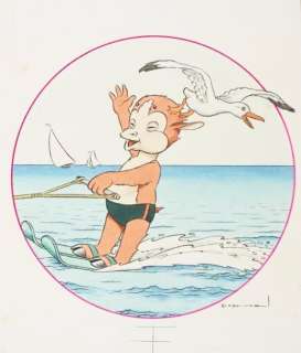 Arnal José Cabrero | ROUDOUDOU Couverture du récit Au Ski nautique Aquarelle... | Vermot et Associés