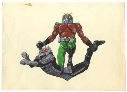 Kamen Rider (Sky Rider) Handwritten color illustration | Mandarake (Big Web)
