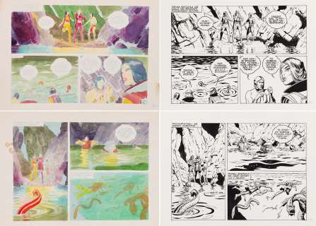 Bogusław Polch (1941 - 2020) | Bogusław Polch | "Bogowie z kosmosu. Bunt olbrzymów", plansza i blaudruk nr 38, 1978 | Desa Unicum