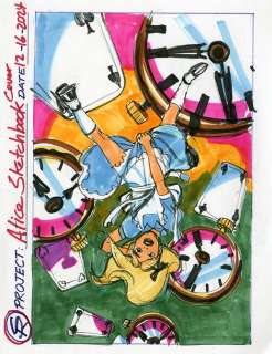 Steve Rude | Alice in Wonderland 2025 Sketchbook Cover Rough | Steve Rude