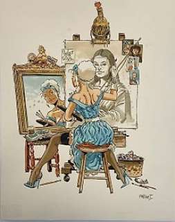 Meynet, Félix - Couverture originale de l‘Art Book "Détours au Musée" - (2019)