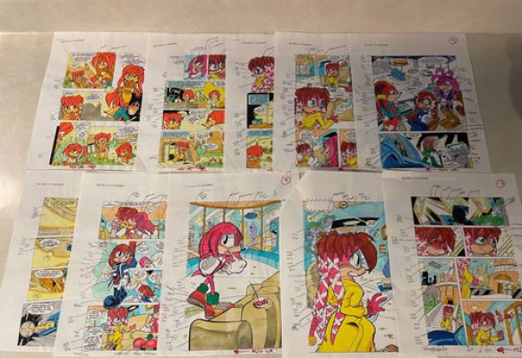 KNUCKLES #16 ART original comic color guides SONIC HEDGEHOG RARE Complete 22 pgs | eBay US (Buy It Now)
