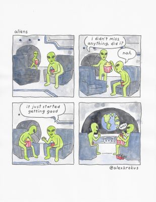 Alex Krokus | aliens | Athenaeum Comic Art