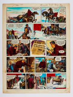 Gun Law original colour artwork (1963) by Paddy Nevin for T.V. Express… | Comic Book Auctions ltd