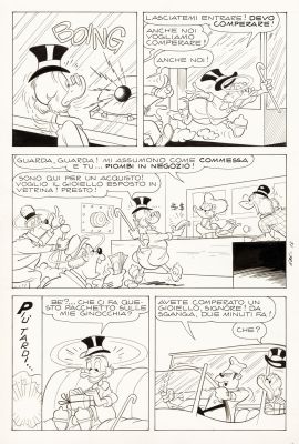 Romano Scarpa | Zi Paperone e il maleficio blu | Galerie Laqua