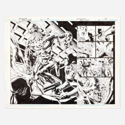 Joe Bennett And Jack Jadson | Teen Titans #77 Story Page 14 and 15 Original Art (DC Comics, 2010) | Landry Pop Auctions