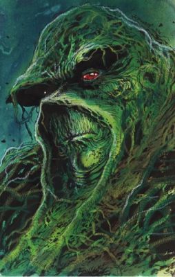 Swamp Thing Original Watercolor 1986 – Signed Mixed Media Art – Horror Comic | eBay US