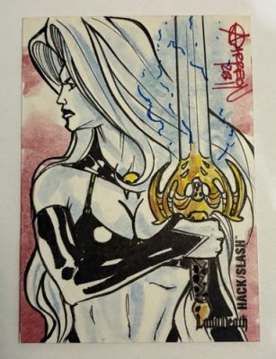 5infinity lady death original hand sketched card 1/1 by Andy Carreon | eBay US (Buy It Now)