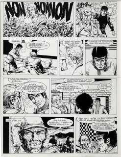 Vance | Bob Morane, planche n°25 Ã  l’encre de Chine et Ã… | Banque Dessinée