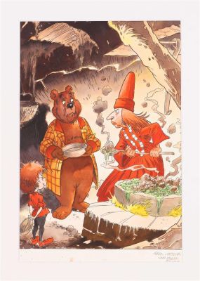 Dick Matena original drawing after Marten Toonder "Tom Poes and the Gray Arts" | Comic Art Masters