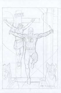 Greg Hildebrandt | Daredevil wg Grega Hildebrandta (szkic) | ArtKomiks Aukcje