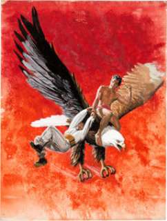 George Wilson Edgar Rice Burroughs’ Tarzan of the Apes #132 Cover Painting Original Art (Western, 1962).... | Heritage