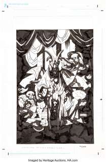 Mike Mignola Hellboy Omnibus Volume 4: Hellboy in Hell Unpublished Cover Original Art (Dark Horse, 2018). - | Heritage