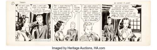 Caniff, Milton | Milton Caniff Terry and the Pirates Daily Comic Strip Original Art dated 6-12-39 (News Syndicate Company, 1939). ... | Heritage