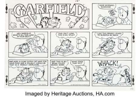 Davis, Jim | Jim Davis Garfield Sunday Comic Strip Original Art dated 9-23-84 (United Feature Syndicate, 1984).... | Heritage
