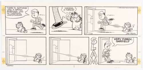 Davis, Jim | Jim Davis Garfield Sunday Comic Strip Original Art dated 11-25-79 (United Feature Syndicate, 1979).... | Heritage