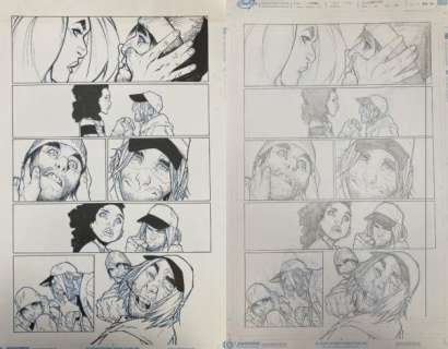 CHAMPIONS ISSUE 6 PAGE 17 SKETCH AND INK ORIGINALS BY HUMBERTO RAMOS | Pulp’s