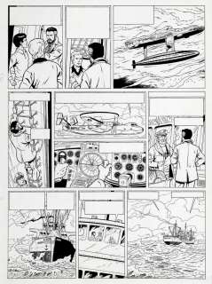 Chaillet | Lefranc, planche n°13 Ã  l’encre de Chine de l’é… | Banque Dessinée