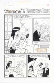 Dan DeCarlo and Henry Scarpelli Veronica #97 Complete 5-Page Story "The Marrying Kind" Original Art (Archie, 2000). (Total: 5 Original Art)