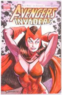 Dan Brereton Avengers / Invaders #1 Sketch Cover - Scarlet Witch Original Art (Marvel, 2008) Condition: NM. | Heritage