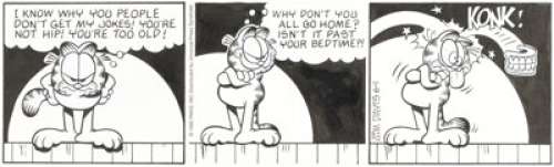 Jim Davis Garfield Daily Comic Strip Original Art dated 6-1-95 (PAWS/Universal Feature Syndicate, 1995). | Heritage