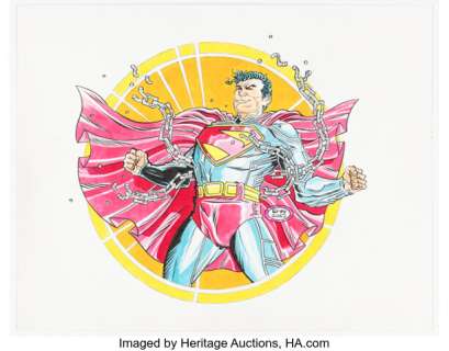 Daniel White Superman #233 Cover Homage Illustration Original Art (2025). | Heritage