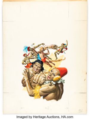 George Wilson Brothers of the Spear #2 Cover Painting Original Art (Gold Key, 1972). | Heritage