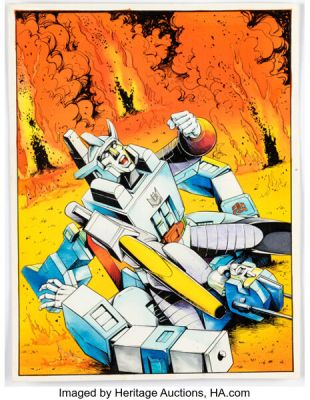 Jeff Anderson The Transformers #116 Cover Original Art (Marvel UK, 1987). | Heritage