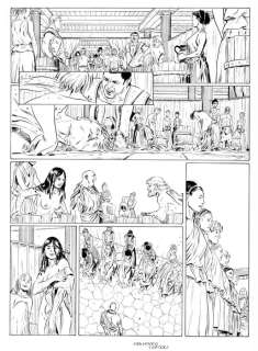 Francesco Trifogli - original artwork "Le feu de Thesee" - Loose page | Catawiki