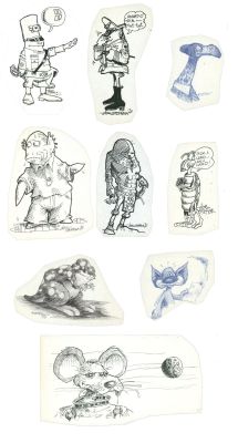 Steffan, Dan | Item #40621 Nine Original Art Sketches from the Early 1970s. Dan Steffan | Parigi Books