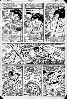 Carlos Garzon, Sal Buscema - incredible hulk #290 p 21 (hulk battles modok & ms. Modok! ) 1983