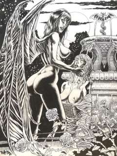 Vampire Kiss - Original drawing by Tim Vigil - (2020) | Catawiki