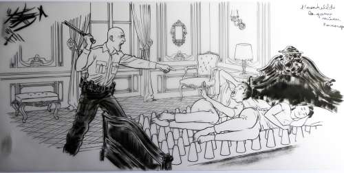 « Faut pas prendre les cons pour des gens » – Marcel Mendicity Réveil – Illustration Originale – Emmanuel Reuzé | Zic et Bul