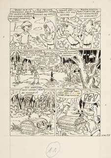 Szarlota Pawel (1947 - 2018) | Szarlota Pawel | "Przygody Jonki, Jonka i Kleksa, część 2", Skarb Kapitana Melby, plansza nr 57, 1974 | Desa Unicum