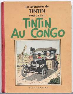 Tintin | Tintin au Congo, édition noir & blanc de 1937 (A3… | Banque Dessinée