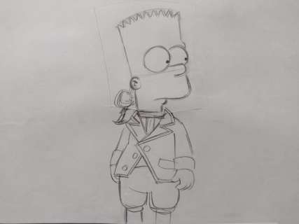 The Simpsons - Original drawing of Bart Simpson - Unique | Catawiki