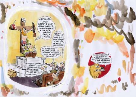 Vuillemin, Philippe - Dessin original + mise en couleur original - Les Chrétiens - (2017) | Catawiki