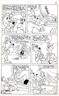 Pier Lorenzo de Vita | Paperino Cosmonauta p.10 (Topolino n.301 del 1961) | Tavole Originali