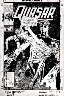John Heebink - quasar #57 cover (quasar, kismet, agent mst-3k paragon! ) 1993