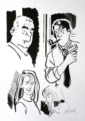 François Ravard | » Nestor Burma dans l’île » – Illustration originale – François Ravard | Zic et Bul