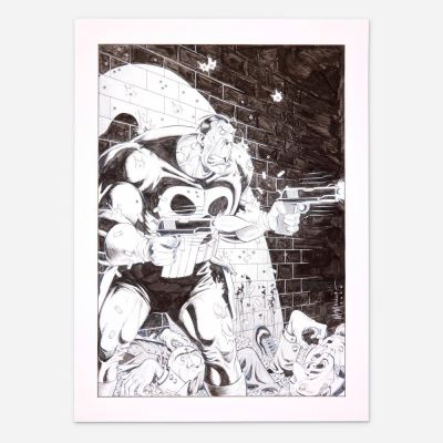 Lot 341 - Shawn McManus, The Punisher Original Art Illustration | Landry Pop Auctions