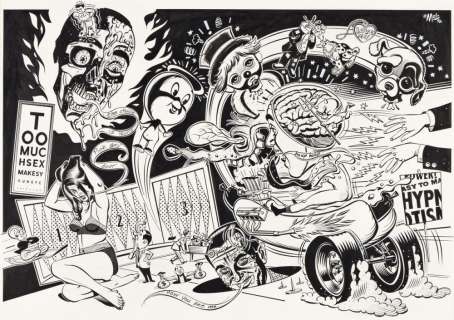 MITCH O’CONNELL (1961-) "Know Your Anger’s Name." [ALBUM COVER / THE HEDONISTS / ROCK MUSIC / COMICS / PIN-UP / LOWBROW] | Swann Galleries