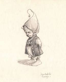 Monge, Jean-Baptiste - Originele tekening - Elfenkind / Lutin enfant - (2000) | Catawiki