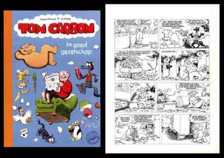 Cromheecke, Luc - Originele pagina + Grootformaat luxe album - Tom Carbon - In goed gezelschap - (2010) | Catawiki