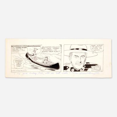 Lot 345 - Don Sherwood, Sgt. Preston of the Yukon 9-27-83 Daily Strip Original Art (Lone Ranger Television, Inc., 1983) | Landry Pop Auctions