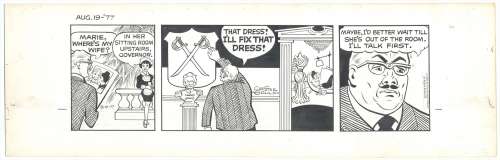 Chester Gould | Gould - Dick Tracy Original Dailly Strip 8/19/1977 | Russ Cochran