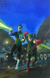 Hugh Fleming - legends of the dc universe 9 cover painting issue 9