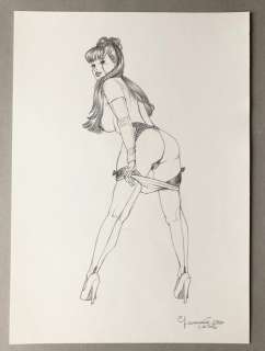 Giovanna Casotto - illustrazione originale a matita - firmata - Loose page (2020) | Catawiki